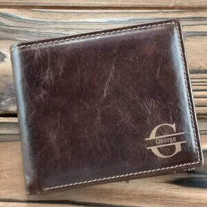 Mens Wallet, Father's Day Gifts, Personalized Leather Wallet Gifts Set,